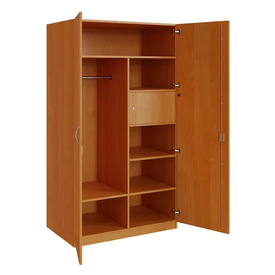 Q 26-100 skříň šatní, 2-dvéřová, 1000x600x1800mm, olše jantar